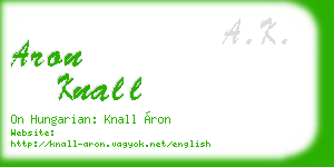 aron knall business card
